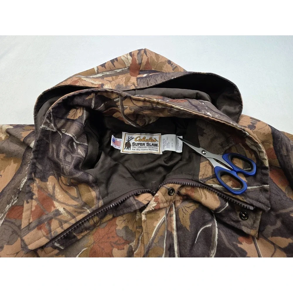Cabelas Super Slam Hunting Jacket Men XLT Tall Camouflage USA Hooded LIMITED USE